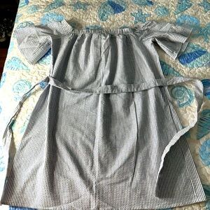 Pink Lemonade off the shoulder dress